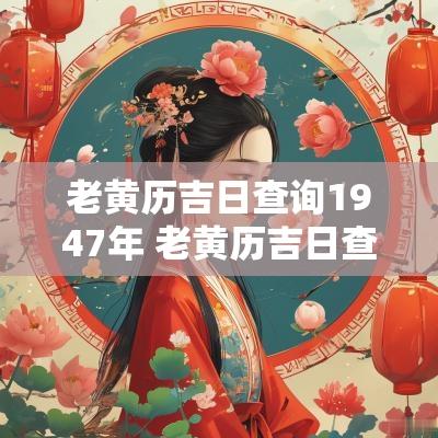 老黄历吉日查询1947年 老黄历吉日查询2025年