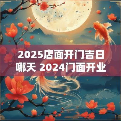 2025店面开门吉日哪天 2025门面开业吉日查询