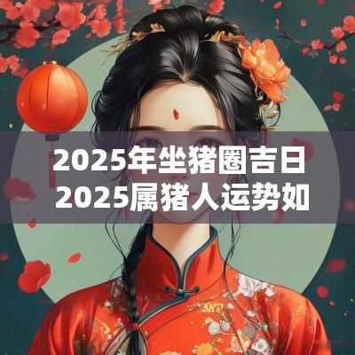 2025年坐猪圈吉日 2025属猪人运势如何