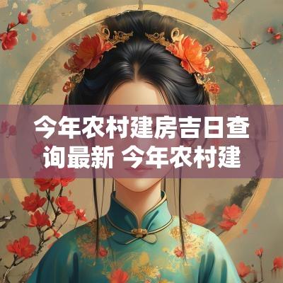 今年农村建房吉日查询最新 今年农村建房子好吗
