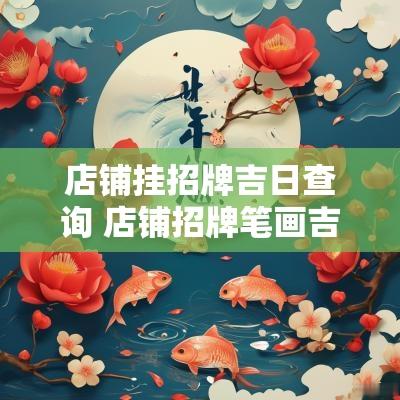 店铺挂招牌吉日查询 店铺招牌笔画吉凶
