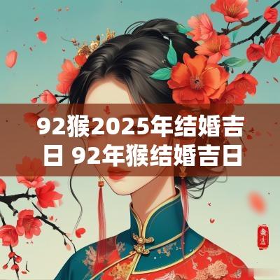 92猴2026年结婚吉日 92年猴结婚吉日