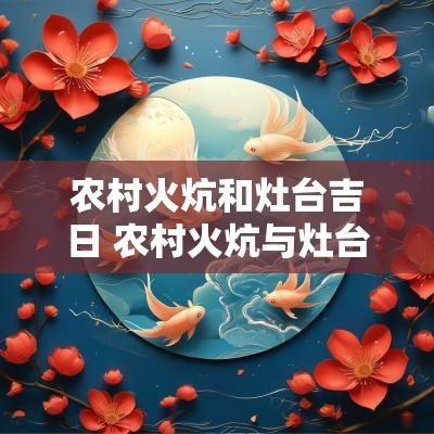 农村火炕和灶台吉日 农村火炕与灶台的高度差多少