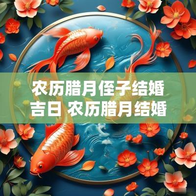 农历腊月侄子结婚吉日 农历腊月结婚黄道吉日查询