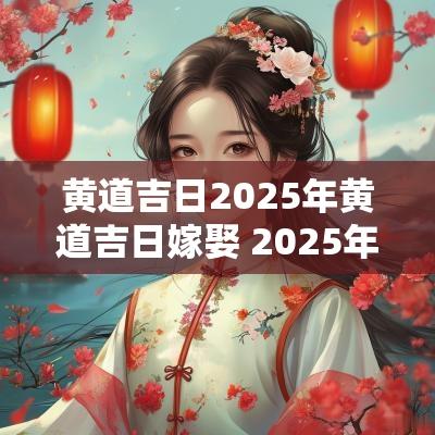黄道吉日2025年黄道吉日嫁娶 2025年宜结婚嫁娶的黄道吉日