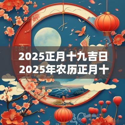 2025正月十九吉日 2025年农历正月十八黄历