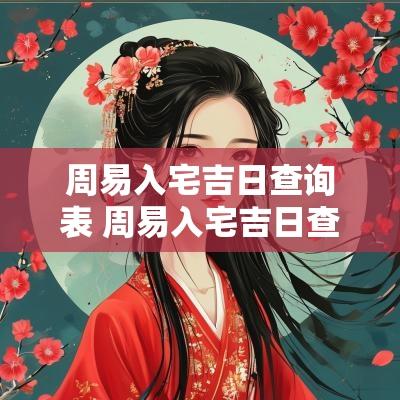 周易入宅吉日查询表 周易入宅吉日查询表最新
