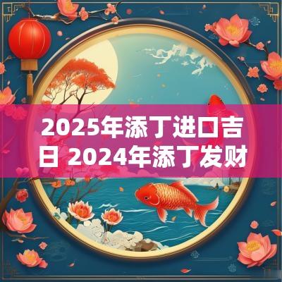 2025年添丁进口吉日 2025年添丁发财