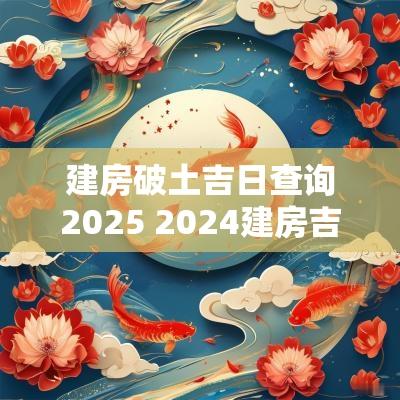 建房破土吉日查询2025 2025建房吉日