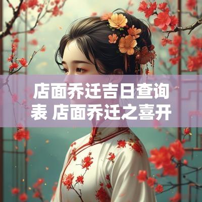 店面乔迁吉日查询表 店面乔迁之喜开业提醒