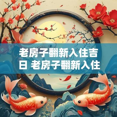 老房子翻新入住吉日 老房子翻新入住叫搬家吗