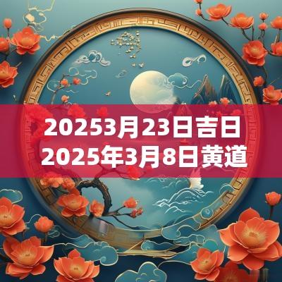 20253月23日吉日 2025年3月8日黄道吉日