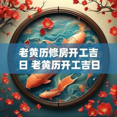 老黄历修房开工吉日 老黄历开工吉日
