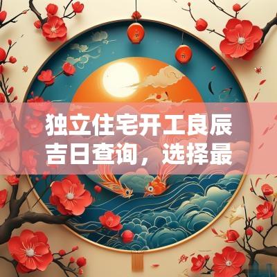 独立住宅开工良辰吉日查询，选择最佳施工时间