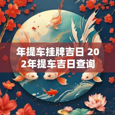 年提车挂牌吉日 202年提车吉日查询
