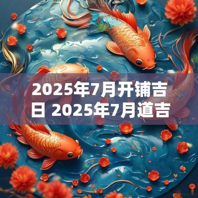 2025年7月开铺吉日 2025年7月道吉日吉时查询