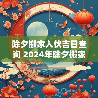除夕搬家入伙吉日查询 2025年除夕搬家好吗