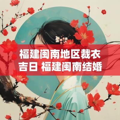 福建闽南地区裁衣吉日 福建闽南结婚风俗