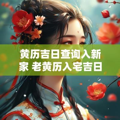 黄历吉日查询入新家 老黄历入宅吉日查询