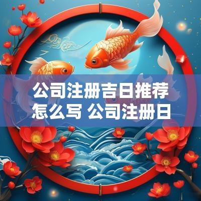 公司注册吉日推荐怎么写 公司注册日子有讲究吗