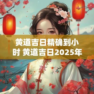 黄道吉日精确到小时 黄道吉日2025年老黄历查询