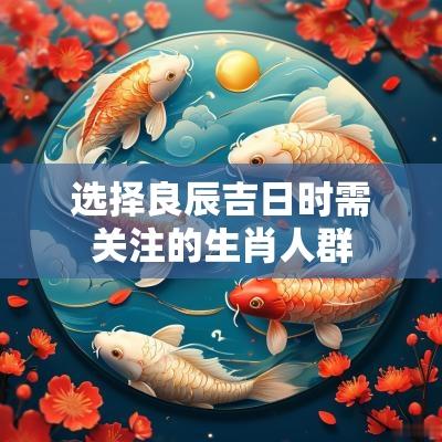 选择良辰吉日时需关注的生肖人群