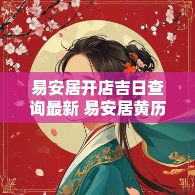 易安居开店吉日查询最新 易安居黄历2025年