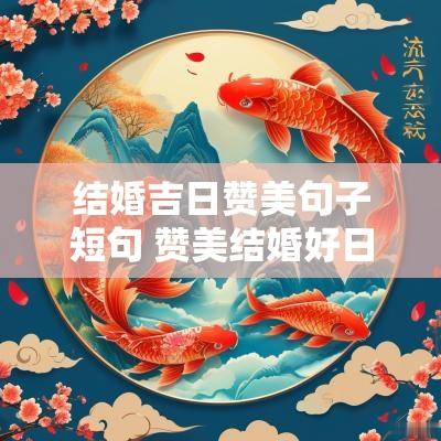结婚吉日赞美句子短句 赞美结婚好日子的句子