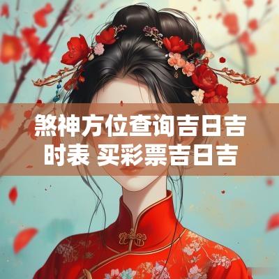 煞神方位查询吉日吉时表 买彩票吉日吉时方位查询