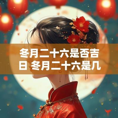 冬月二十六是否吉日 冬月二十六是几月几号