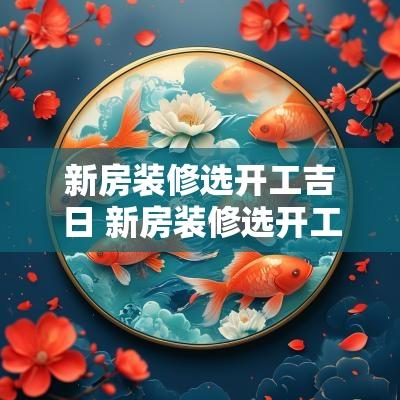 新房装修选开工吉日 新房装修选开工吉日怎么选
