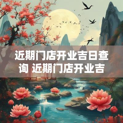 近期门店开业吉日查询 近期门店开业吉日查询表