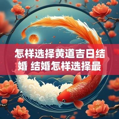 怎样选择黄道吉日结婚 结婚怎样选择最好的日子