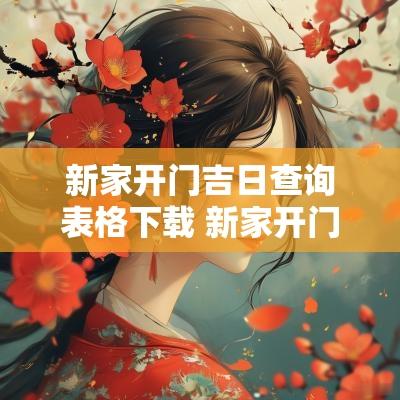 新家开门吉日查询表格下载 新家开门吉日查询表格下载最新版