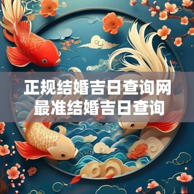 正规结婚吉日查询网 最准结婚吉日查询免费网站
