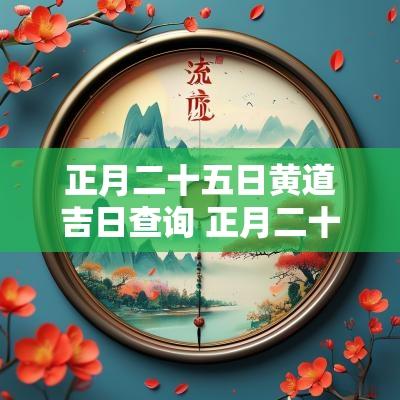 正月二十五日黄道吉日查询 正月二十五日黄道吉日查询结婚