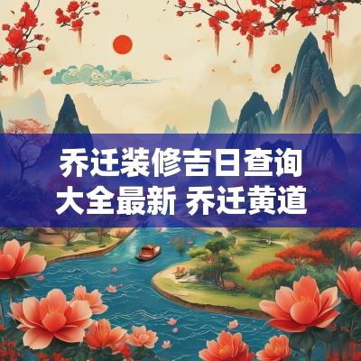 乔迁装修吉日查询大全最新 乔迁黄道吉日查询2025 乔迁装修吉日查询大全最新 乔迁黄道吉日查询2025