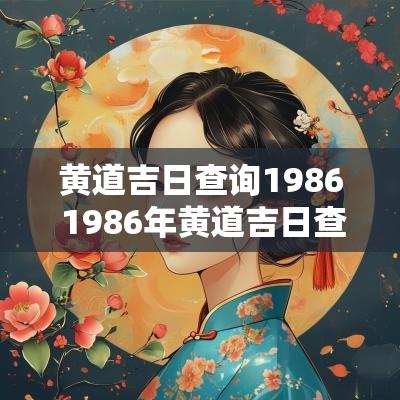 黄道吉日查询1986 1986年黄道吉日查询