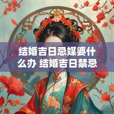 结婚吉日忌媒婆什么办 结婚吉日禁忌一览表