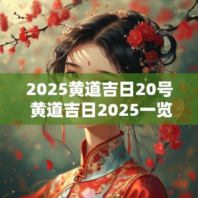 2025黄道吉日20号 黄道吉日2025一览表