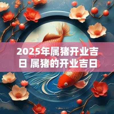 2025年属猪开业吉日 属猪的开业吉日查询