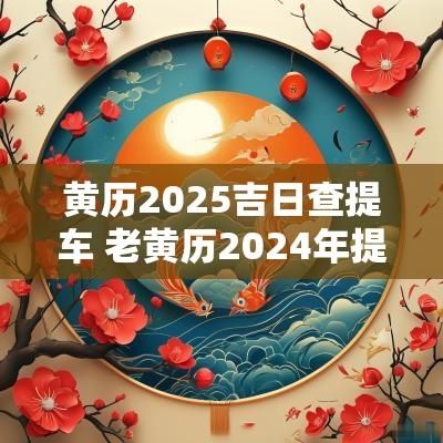 黄历2025吉日查提车 老黄历2025年提车黄道吉日查询