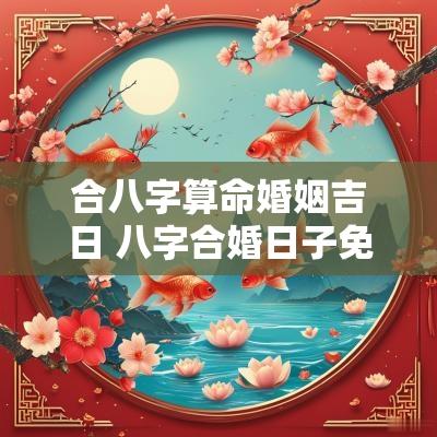 合八字算命婚姻吉日 八字合婚日子免费