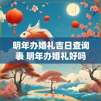 明年办婚礼吉日查询表 明年办婚礼好吗