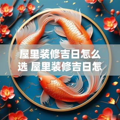 屋里装修吉日怎么选 屋里装修吉日怎么选择