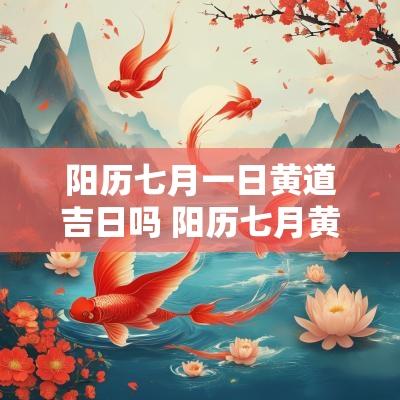 阳历七月一日黄道吉日吗 阳历七月黄道吉日哪几天