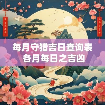 每月守猎吉日查询表 各月每日之吉凶