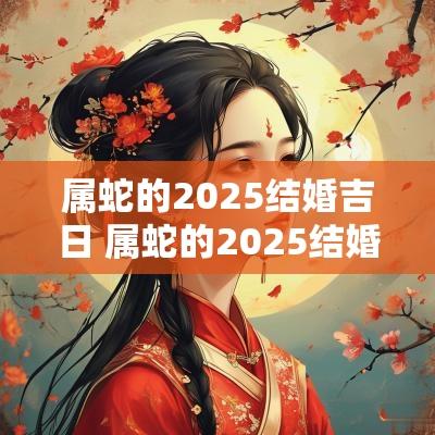 属蛇的2025结婚吉日 属蛇的2025结婚吉日有哪些