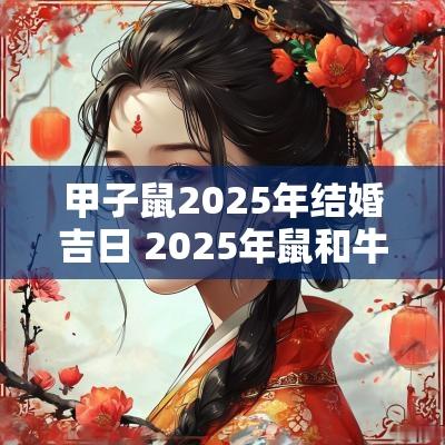 甲子鼠2025年结婚吉日 2025年鼠和牛结婚吉日