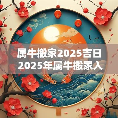 属牛搬家2025吉日 2025年属牛搬家入宅黄道吉日